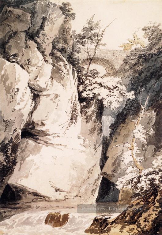 Paysage aquarelle de Côme Thomas Girtin Montagne Peintures à l'huile